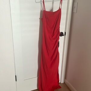 Brand new lulus linen red maxi